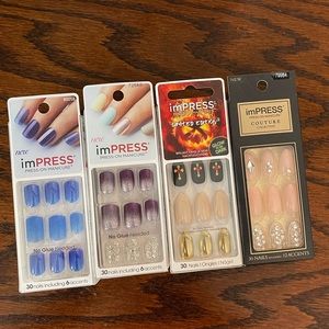 Lot of 4 Impress Nail Sets